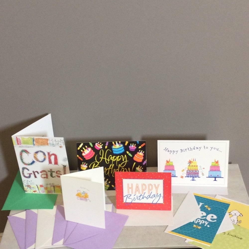 Dozen Colorful Greeting Card Set